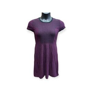 Mossimo Purple and Black Short Sleeve Sweater Dress Size LARGE